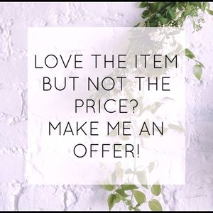 Love the item but not the price ? Make me an offer 😊